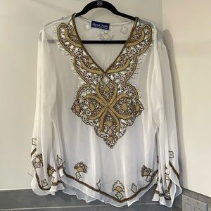 Gauze see-through top